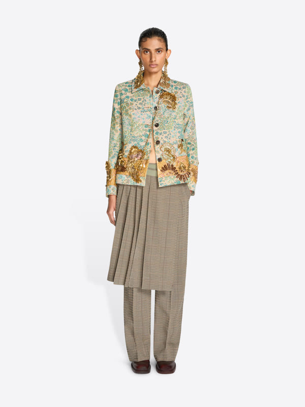 Official product photograph: Dries Van Noten · Wool skirt pants