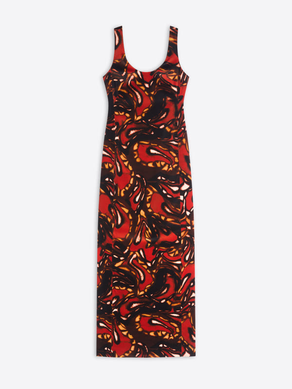 Official product photograph: Dries Van Noten · Long velvet dress
