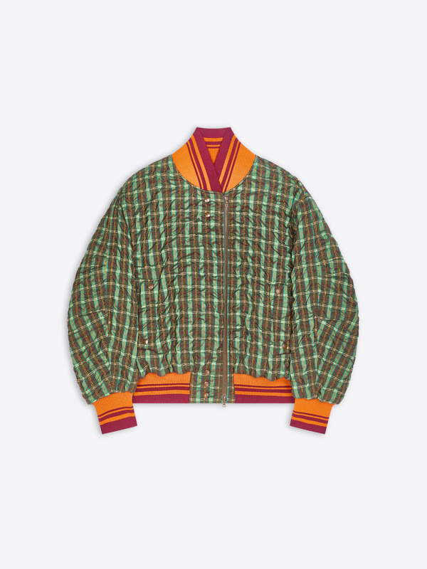 Official product photograph: Dries Van Noten · Seersucker bomber